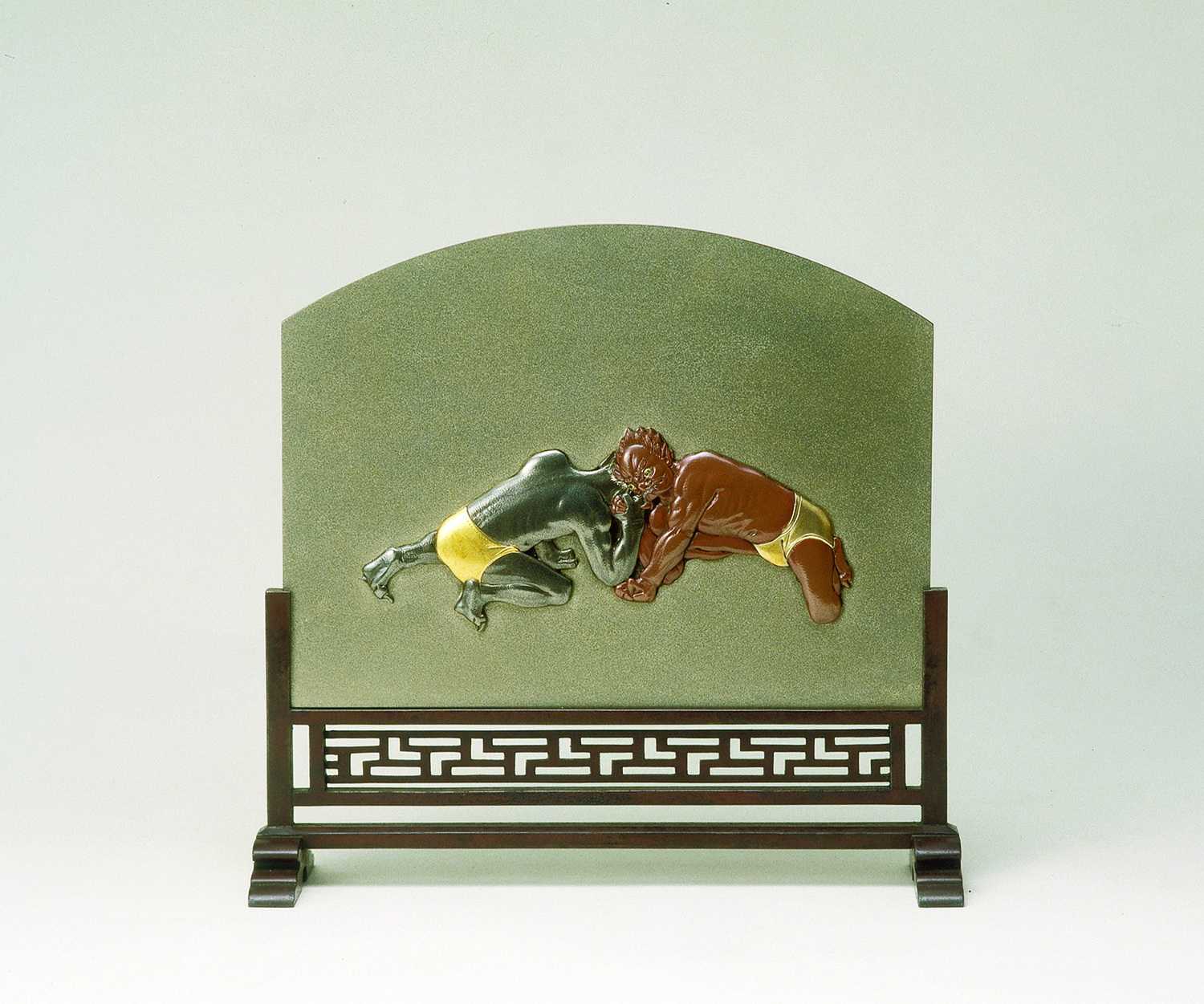 清水新也、【夢の宴】、希少な額装用画集より、美品、新品額装付、インテリア 彫金家 清水南山 －広島が生んだ近代金工の巨匠 | 広島県立美術館